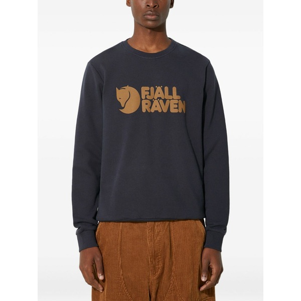 フェールラーベン メンズ パーカー・スウェットシャツ アウター Logo crew neck knitwear Blue