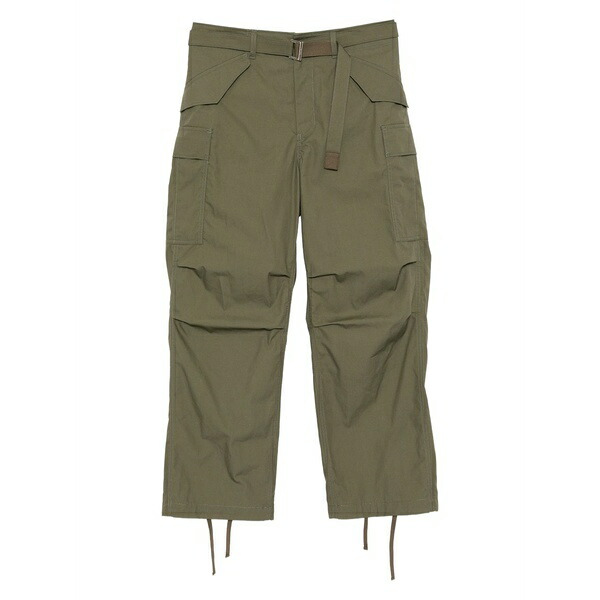 サカイ メンズ 心地よいズボン下 ボトムス Belted cargo pants  Green