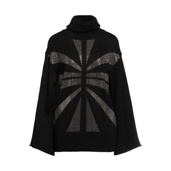 【貨物輸送無料】 ジョン バージニアの州都 レディース 編み物\u0026プルオーバー アウター Turtlenecks Black