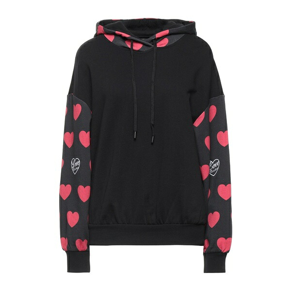 【貨物輸送無料】 モスキーノ レディース パーカー・スウェットシャツ アウター Sweatshirts Black