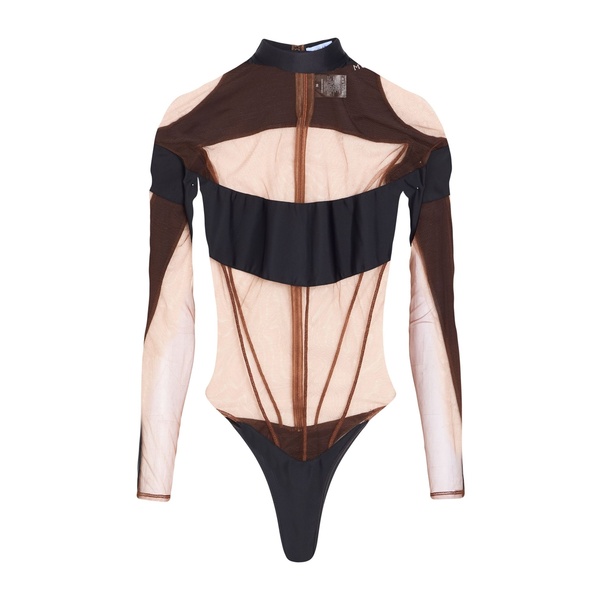 【貨物輸送無料】 マグラー レディース プルオーバー トップス Bodysuits Black