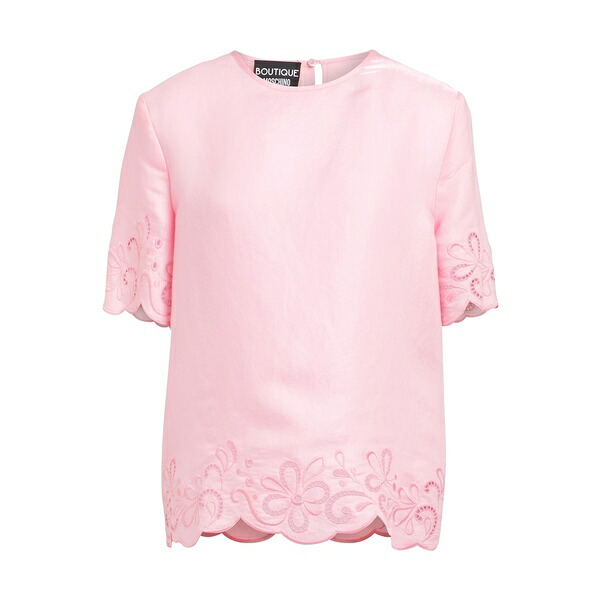 【送料無料】 モスキーノ レディース Tシャツ トップス Tops Pink|asty