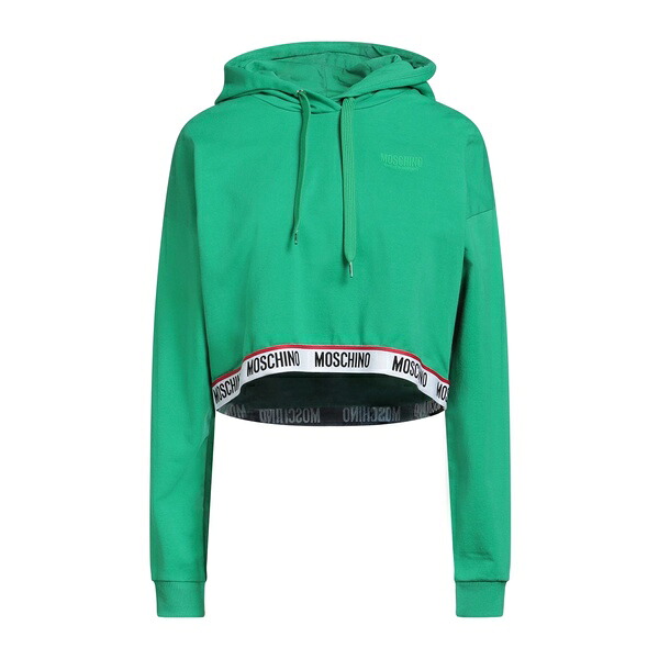 【貨物輸送無料】 モスキーノ レディース パーカー・スウェットシャツ アウター Sweatshirts Green