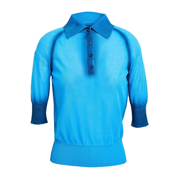 【貨物輸送無料】 エルマンノ シェルヴィーノ レディース 編み物\u0026プルオーバー アウター Sweaters Azure