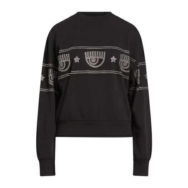 【貨物輸送無料】 シアラフェラーニ レディース パーカー・スウェットシャツ アウター Sweatshirts Black
