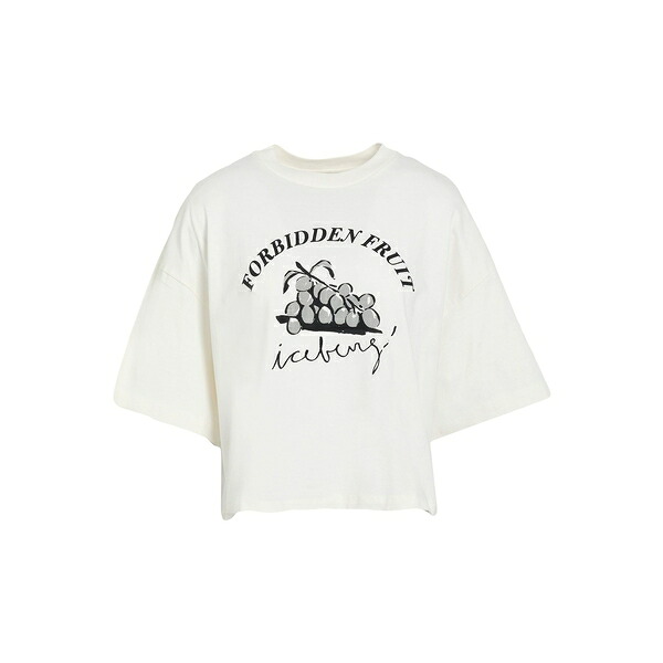 【送料無料】 アイスバーグ レディース Tシャツ トップス T-shirts White|asty