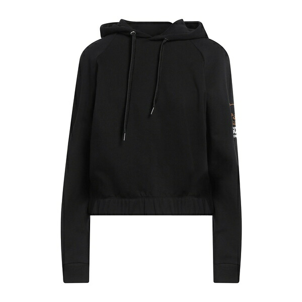 【貨物輸送無料】 モスキーノ レディース パーカー・スウェットシャツ アウター Sweatshirts Black