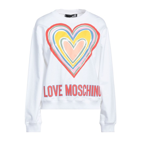 【貨物輸送無料】 モスキーノ レディース パーカー・スウェットシャツ アウター Sweatshirts White
