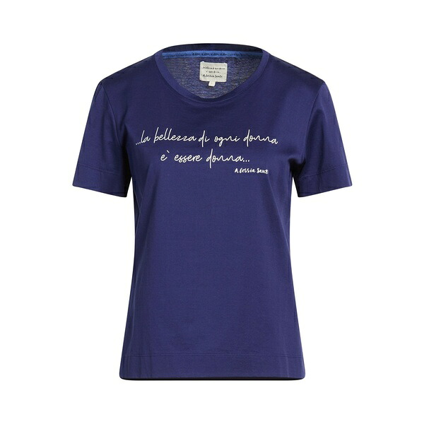【送料無料】 アレッシアサンティ レディース Tシャツ トップス T-shirts Blue｜asty