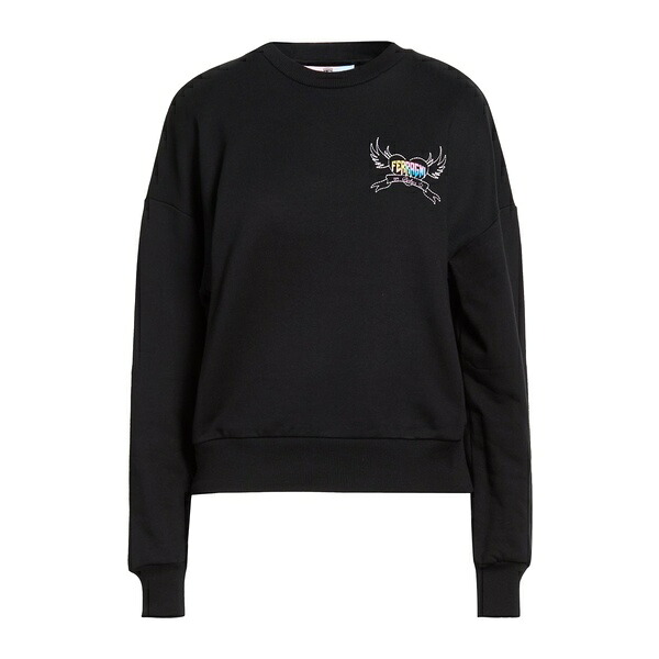 【貨物輸送無料】 シアラフェラーニ レディース パーカー・スウェットシャツ アウター Sweatshirts Black