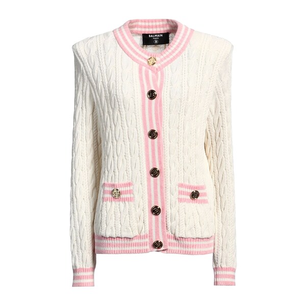 【貨物輸送無料】 バルマン レディース ジレー アウター Cardigans White