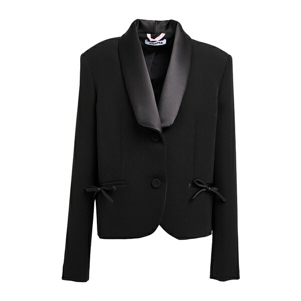 【貨物輸送無料】 ヴィヴェッタ レディース 上衣＆上衣 アウター Blazers Black