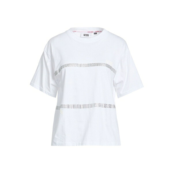 【送料無料】 ジーシーディーエス レディース Tシャツ トップス T-shirts White|asty