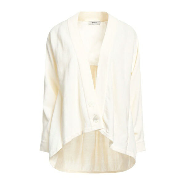 【貨物輸送無料】 アルファス テューディオ レディース ジレー アウター Cardigans White
