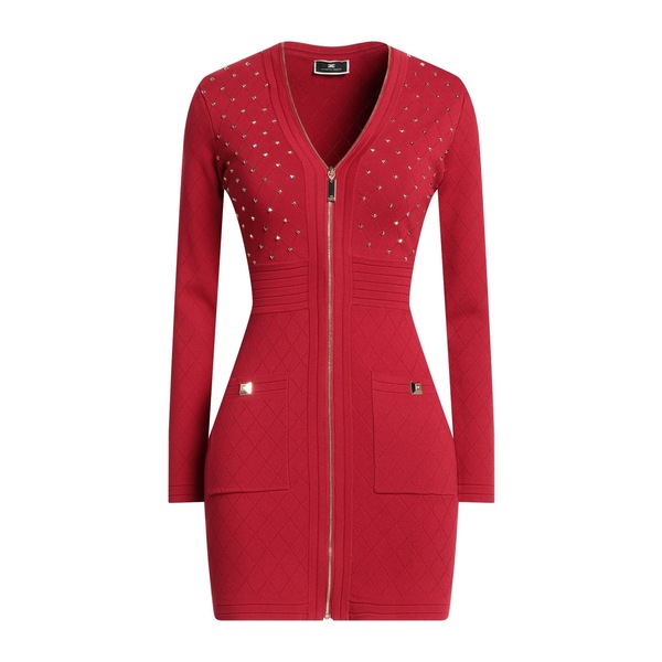 【送料無料】 エリザベスフランキ レディース ワンピース トップス Mini dresses Red|asty
