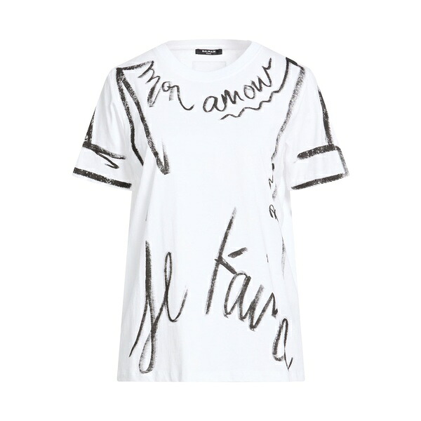 【貨物輸送無料】 バルマン レディース ティーシャツ トップス T-shirts White