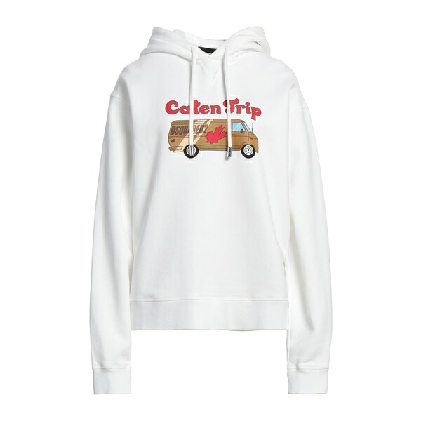 【貨物輸送無料】 ディースクエアード レディース パーカー・スウェットシャツ アウター Sweatshirts White