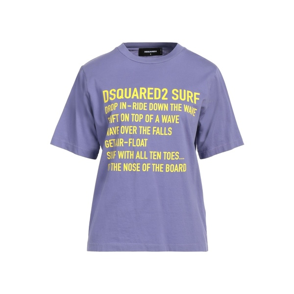 【貨物輸送無料】 ディースクエアード レディース ティーシャツ トップス T-shirts Purple