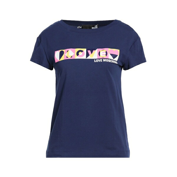 【貨物輸送無料】 モスキーノ レディース プルオーバー トップス T-shirts Blue