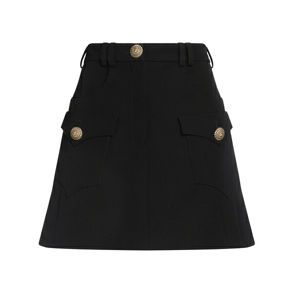 【貨物輸送無料】 バルマン レディース スコート ボトムス Mini skirts Black