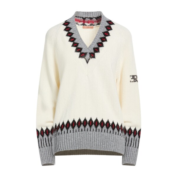 【貨物輸送無料】 エルマンノ シェルヴィーノ レディース 編み物\u0026スウェーター アウター Sweaters White