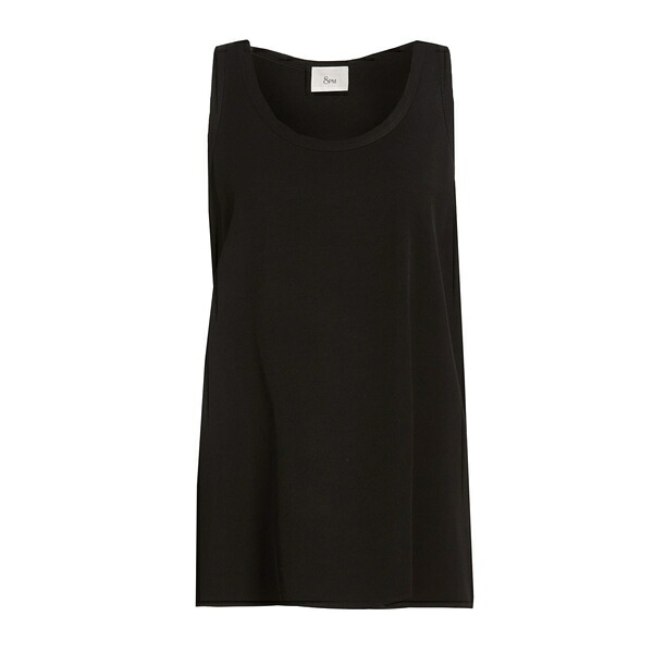 【貨物輸送無料】 エイト・ピーエム レディース ティーシャツ トップス Tops Black