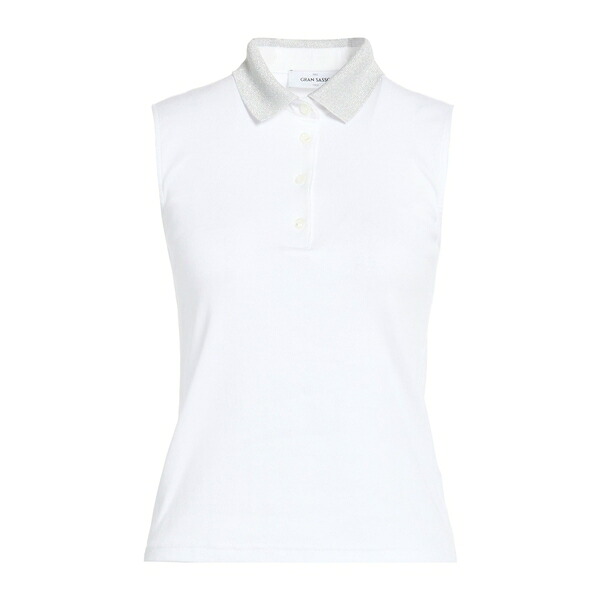 【貨物輸送無料】 グランサッソ レディース ティーシャツ トップス Polo shirts White