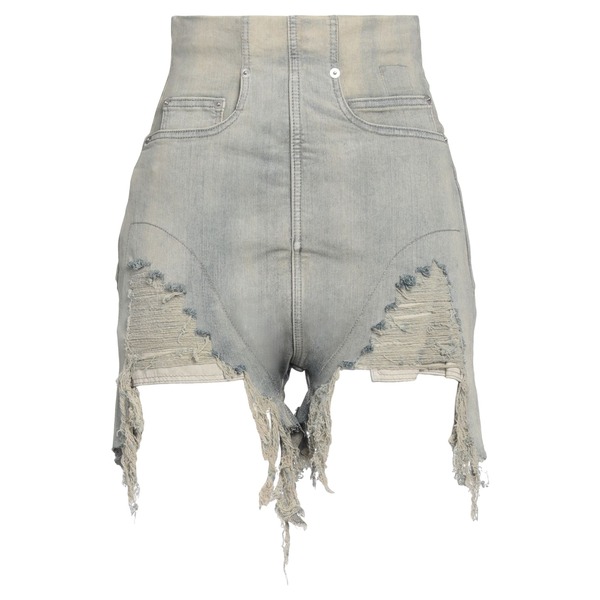 【貨物輸送無料】 リックオウエンス レディース ジーンズズボン下 ボトムス Denim shorts Blue