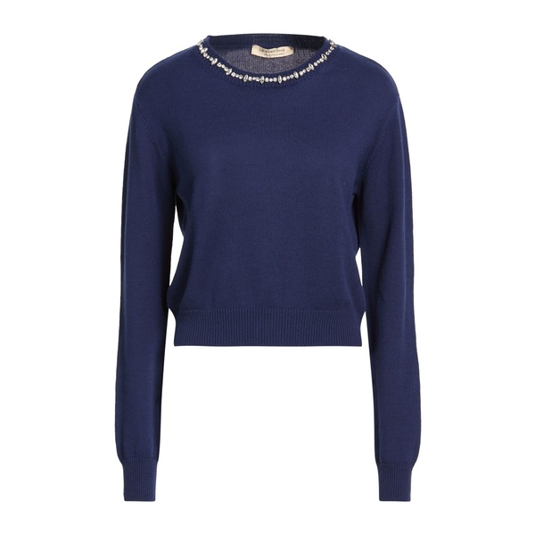 【貨物輸送無料】 ル ストレーゲ レディース 編み物\u0026プルオーバー アウター Sweaters Blue