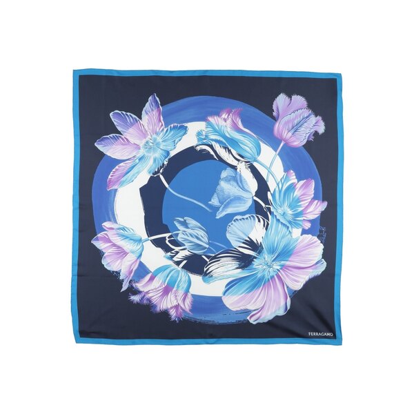 【貨物輸送無料】 フェラガモ レディース えり巻き・袈裟・えり巻き 付属物 Scarves Blue