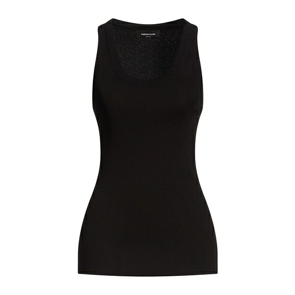【貨物輸送無料】 ファビアナ フィリッピ レディース プルオーバー トップス Tank tops Black