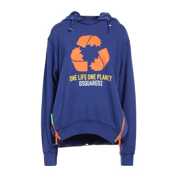 【貨物輸送無料】 ディースクエアード レディース パーカー・スウェットシャツ アウター Sweatshirts Blue
