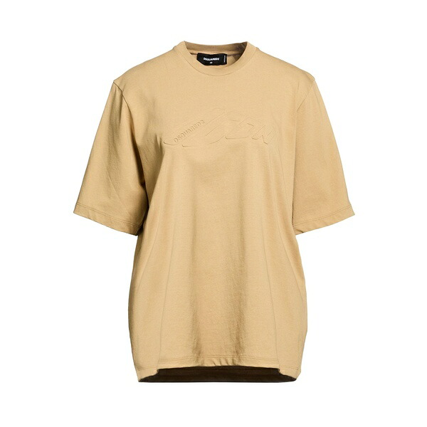 【貨物輸送無料】 ディースクエアード レディース プルオーバー トップス T-shirts Beige
