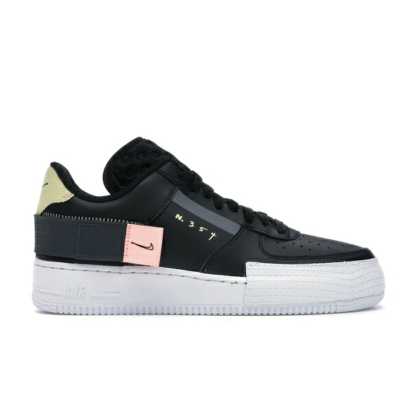 Nike ナイキ メンズ スニーカー 【Nike Air Force 1 Type Black】 サイズ US_8(26.0cm) Black/Anthracite-Zinnia-Pink Tint-White|asty