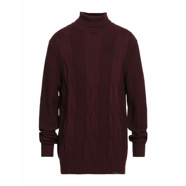 【貨物輸送無料】 ブルックス活動の領域 メンズ 編み物\u0026プルオーバー アウター Turtlenecks Red ニット・セーター-メンズファッション