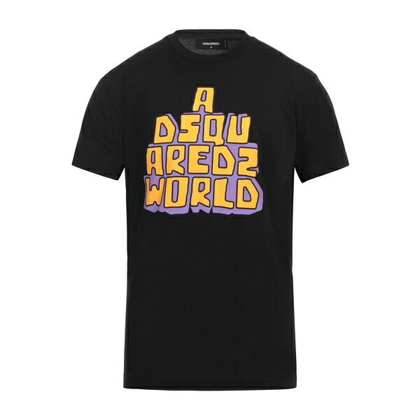 【送料無料】 ディースクエアード メンズ Tシャツ トップス T-shirts Black