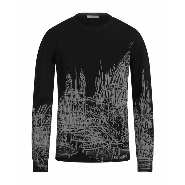 極美品 valentino セーター ニットビッグV ロゴ クルーネック L Valentino Garavani Vロゴ シグネチャー セーター | ブラック