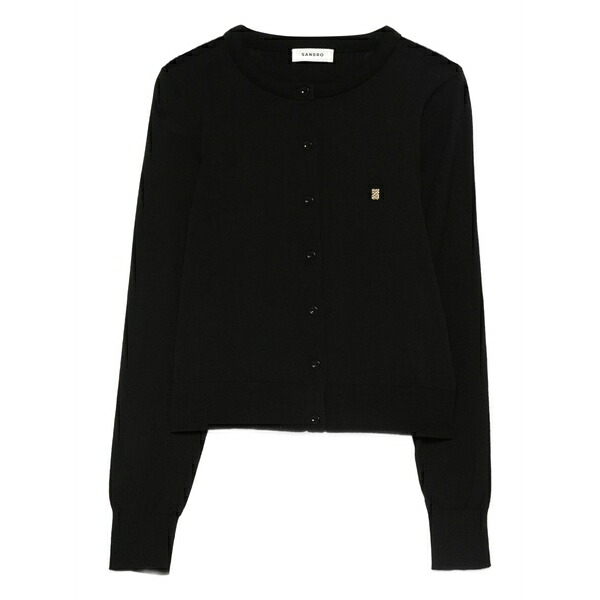 真砂ロ レディース ジレー アウター Round-neck cardigan Black