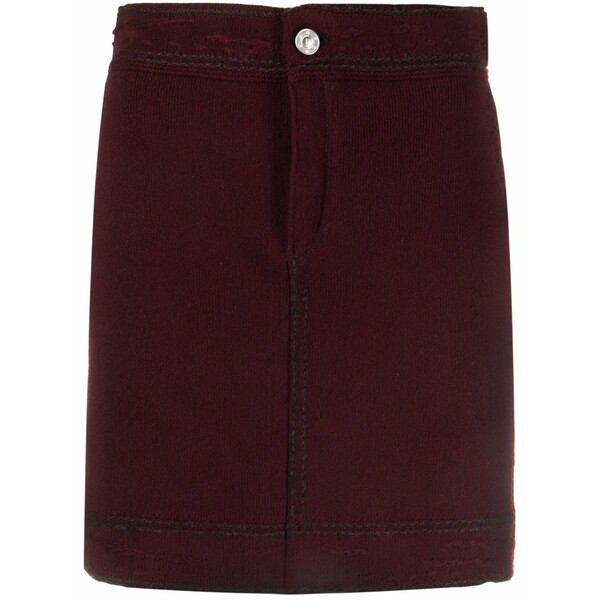 バリー レディース スカート ボトムス Contrast-stitch mini skirt Red|asty