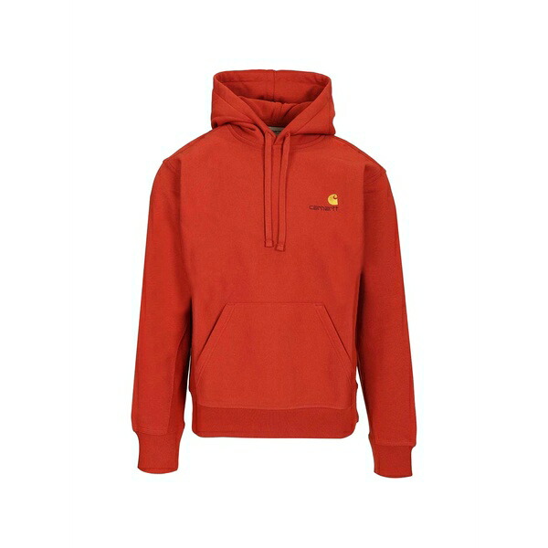 鉄道車両ハート型 メンズ パーカー・スウェットシャツ アウター Logo-detail hoodie Orange