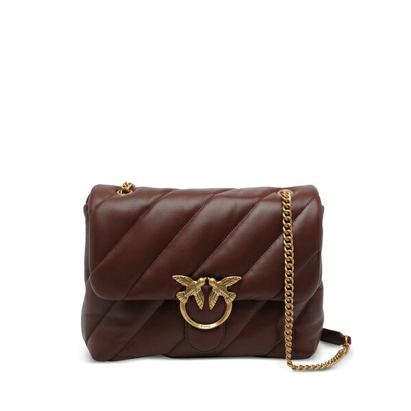 ピンコ レディース ショルダーバッグ バッグ Love puff shoulder bag Brown｜asty
