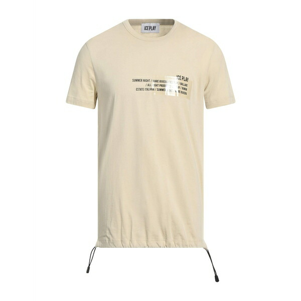 【送料無料】 アイスバーグ メンズ Tシャツ トップス T-shirts Beige