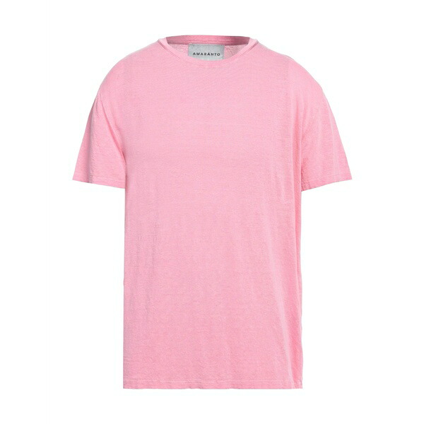 【送料無料】 アマラント メンズ Tシャツ トップス T-shirts Pink｜asty