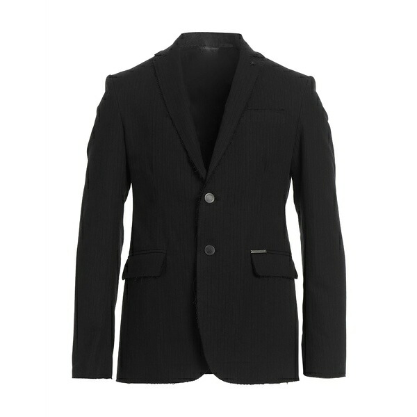 【送料無料】 メッサジェリエ メンズ ジャケット&ブルゾン アウター Blazers Black|asty