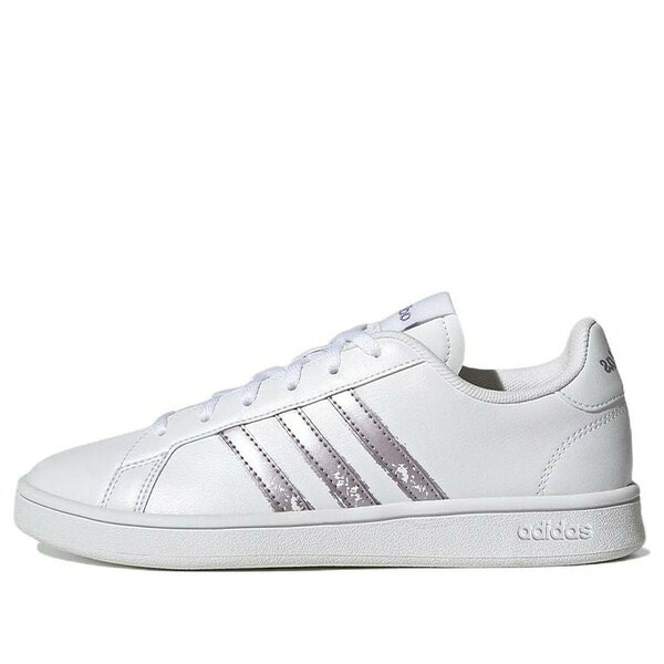 adidas アディダス レディース スニーカー 【(WMNS) adidas Grand Court Base Beyond 'White Matte Purple Metallic' GW9247】 サイズ US_6.5(23.5cm)｜asty