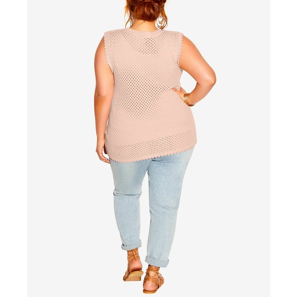 5％OFF シティーシック レディース カットソー トップス Trendy Plus Size Weave Spirit V-neck Top  Peachy www.rh-cleaning.sk