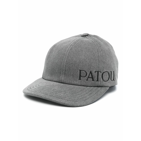 ジャンパトゥ メンズ かぶり笠 添え物 Embroidered-logo denim cap Grey