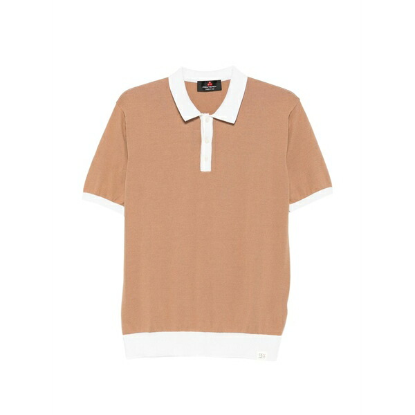 ピューテリー メンズ スポーツシャツ トップス Rolle colourblock short-sleeve polo shirt Neutrals