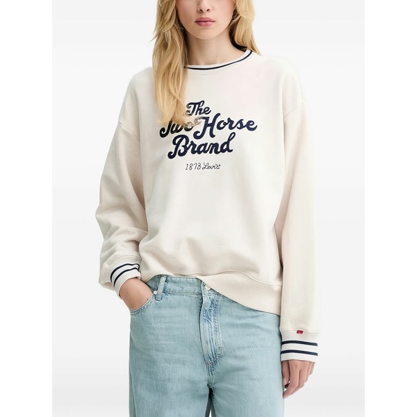 リーバイス レディース ニット&セーター アウター Print ribbed sweatshirt Neutrals｜asty