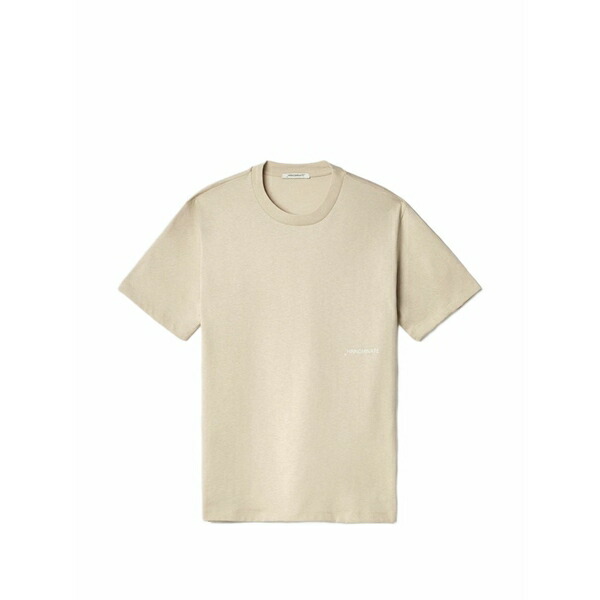 ヒノミネイト メンズ Tシャツ トップス Crew-neck t-shirt Neutrals｜asty
